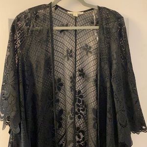 Black Lace Kimono